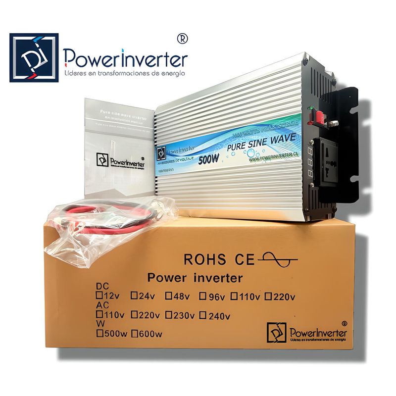 GENERICO - INVERSOR DE VOLTAJE 24VDC220VAC 500W - 1000W PEAK -PSW - PRO
