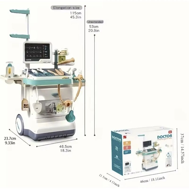 GENERICO - Set Juego Medico Estación Médica Portátil Para Niños