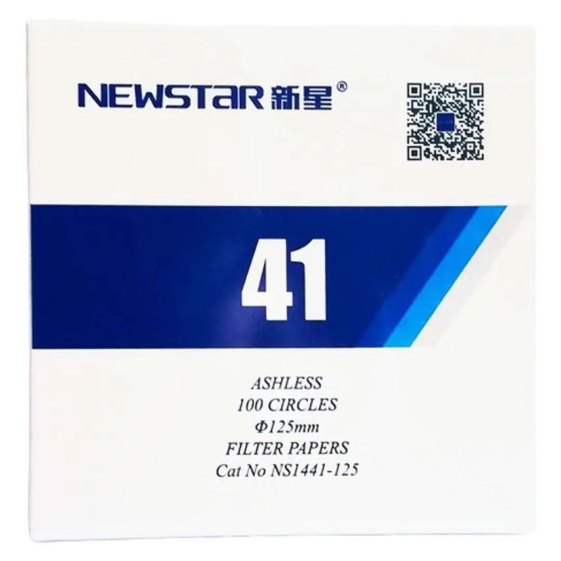 GENERICO - Papel Filtro cuantitativo Grado 41 125 mm (100 Pcs/pack)
