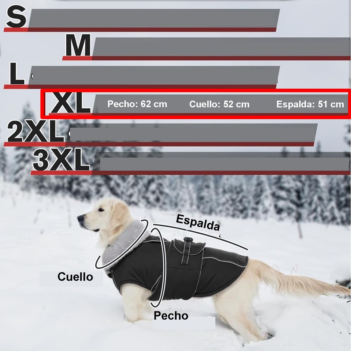 GENERICO - Chaqueta perro con forro polar Talla XL NEGRO GRIS