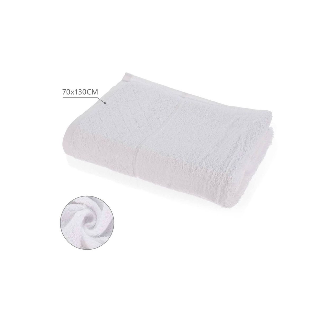 HOMEY - Pack De 3 Toallas Microfibra De Cuerpo Ducha Baño 70x130cm Blanco