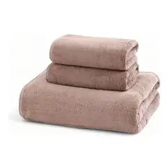 HOMEY - Pack De 3 Toallas Microfibra De Cuerpo Ducha Baño 70x130cm Rosa