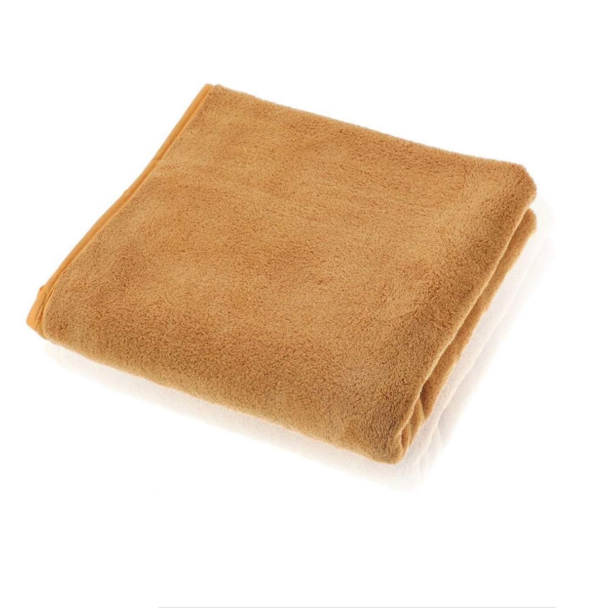 HOMEY - Pack De 3 Toallas Microfibra De Cuerpo Ducha Baño 70x130cm Amarillo