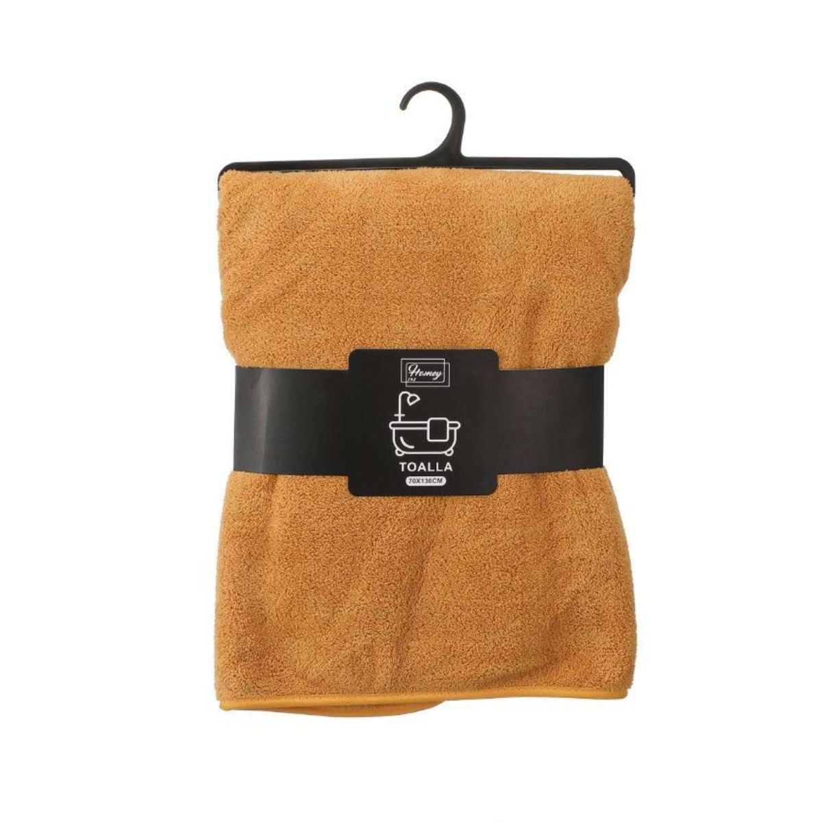 HOMEY - Pack De 3 Toallas Microfibra De Cuerpo Ducha Baño 70x130cm Amarillo