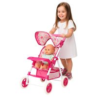 Coche Juguete De Muñeca Para Niñas Rosado