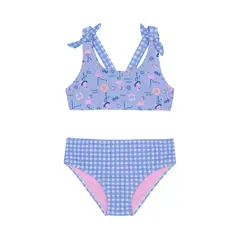H2O WEAR - Traje de Baño Niña Bikini Ribbons UV50 Celeste - Celeste