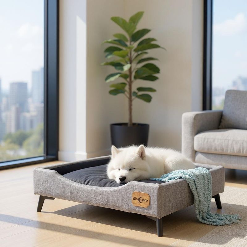 BLOCCARE - Cama de Mascotas - Talla M EXTRA 50x75 cm  Pata Metalica 12 cm