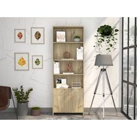 Biblioteca Lisa 180X63X26 Cm 2 Con Puertas Duna