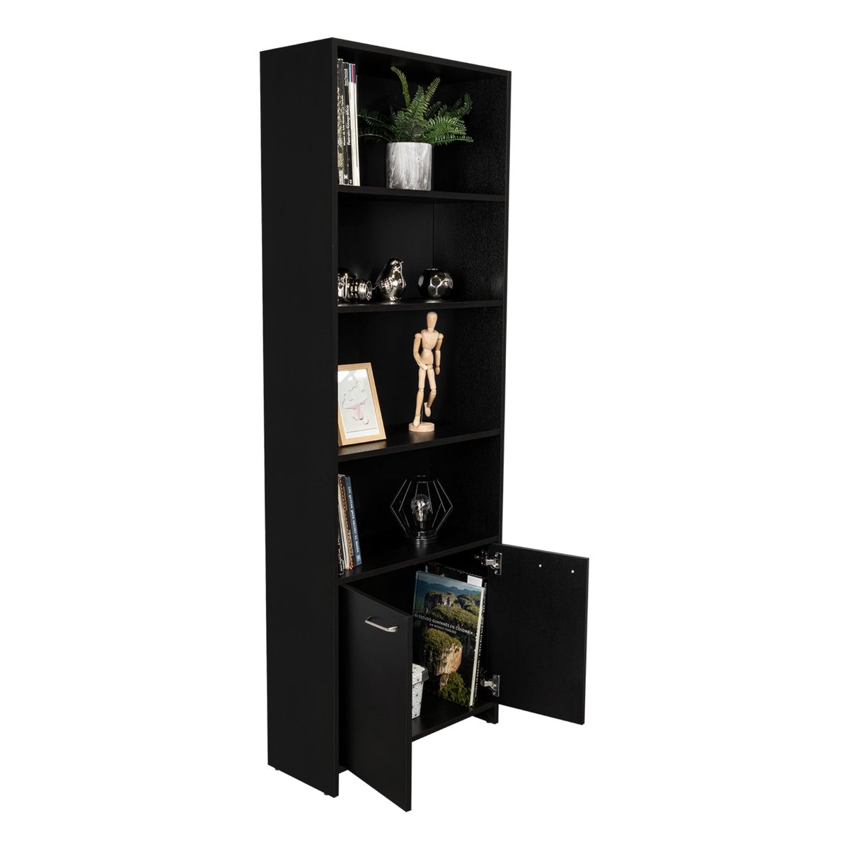 TUHOME - Biblioteca Lisa 180X63X26 Cm 2 Con Puertas Wengue