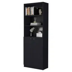 TUHOME - Biblioteca Home 2 Puertas 5 Niveles Wengue 180.6X62.8X29.9 Cm