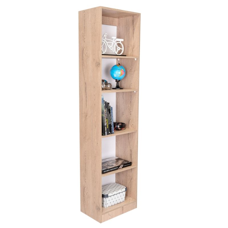 TUHOME - Estante Biblioteca Home-E 5 Niveles Macadamia