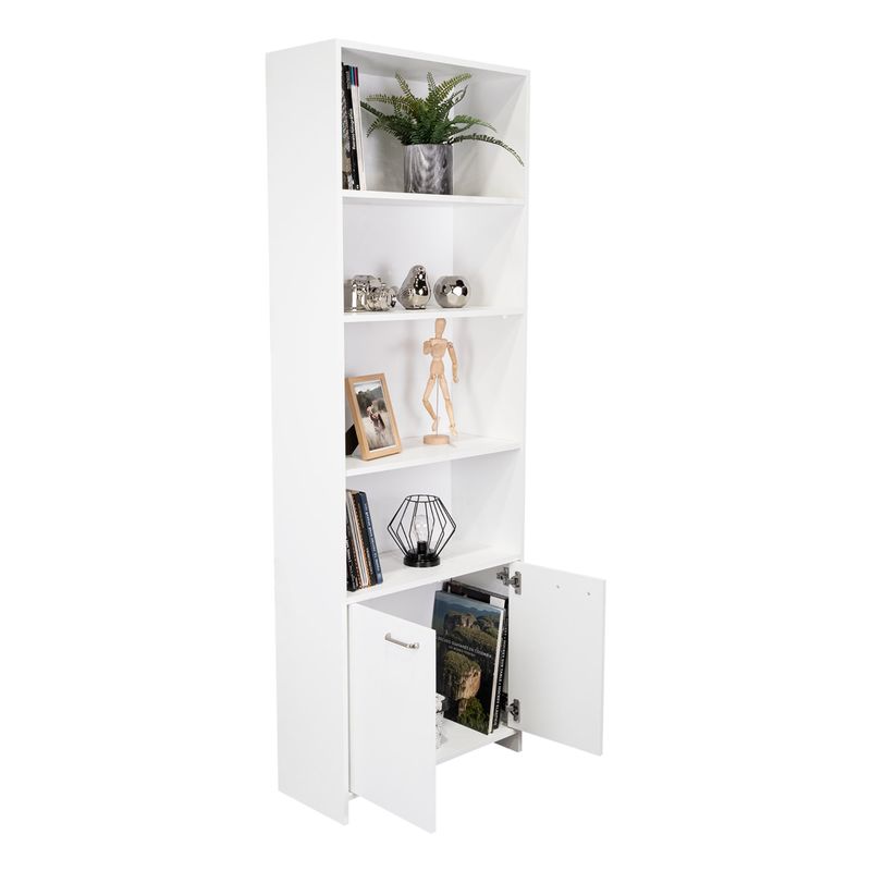 TUHOME - Biblioteca Lisa 180X63X26 Cm 2 Con Puertas Blanco