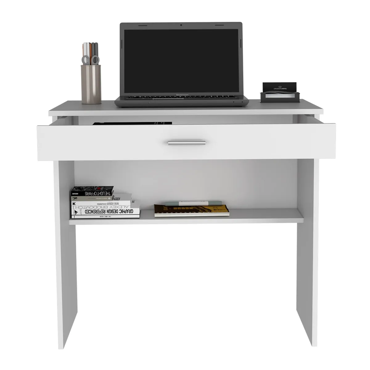 TUHOME - Escritorio 80C 1 Cajon Blanco 73X80X49.8 Cm