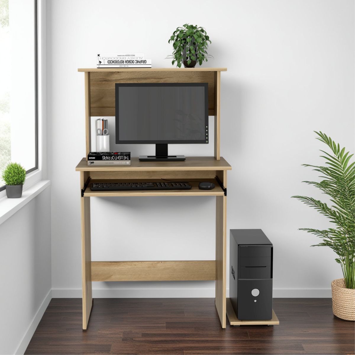Escritorio Recto + Modulo Torre Pc Duna 119X69X45 Cm, marca TUHOME - Foto Principal