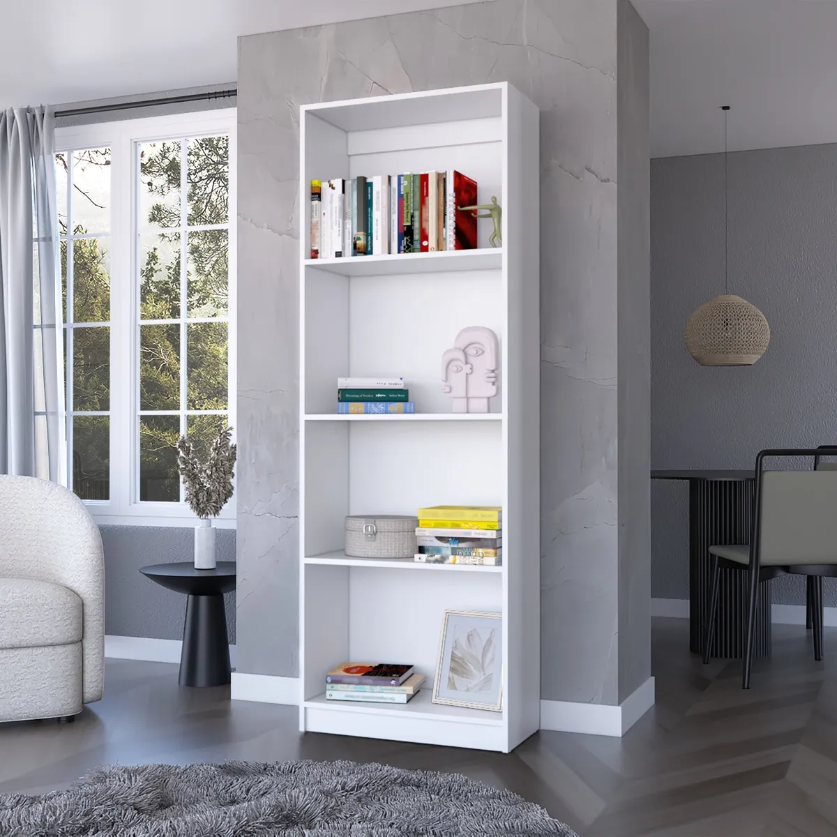 TUHOME - Estante Home-E M1 4 Niveles Blanco