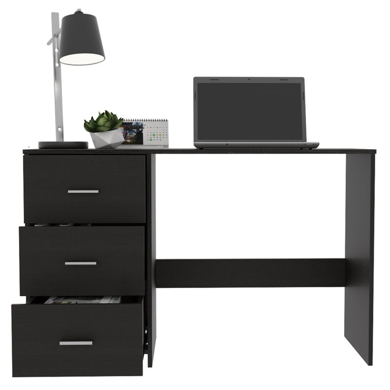 TUHOME - Escritorio Eco 3 Cajones Wengue 76.2X120.8X42.1 Cm