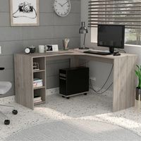 Escritorio En L + Modulo Torre Pc Baggio Bardolino