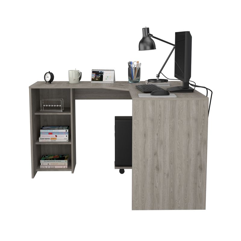 TUHOME - Escritorio En L + Modulo Torre Pc Baggio Bardolino