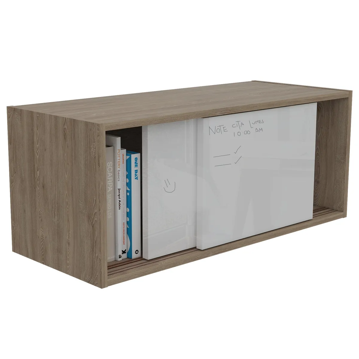 TUHOME - Gabinete Note Blanco Y Miel 33.81.33 Cm
