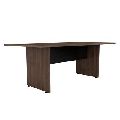 Imagen 2 del producto Mesa De Reunion Rectangular Home Office Negro Y Coñac 75X200X100 Cm