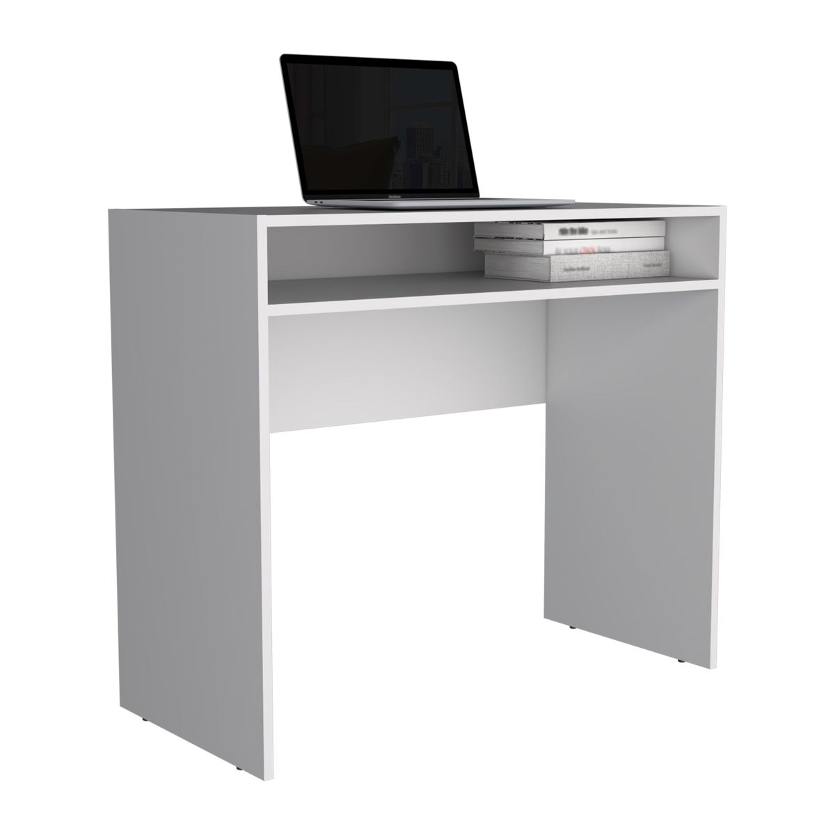 TUHOME - Escritorio con Repisa - Blanco 77x89.2x42.3 cm