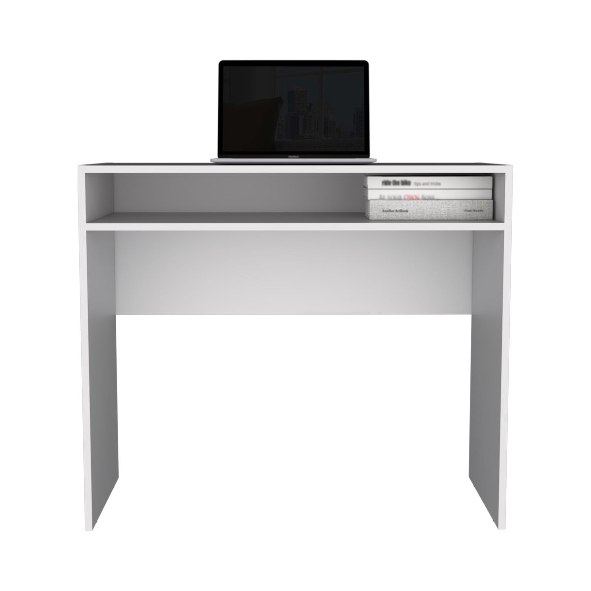 TUHOME - Escritorio con Repisa - Blanco 77x89.2x42.3 cm