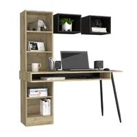 Escritorio Con Biblioteca Brunatti 152X130X59.9 Cm Duna Ywengue