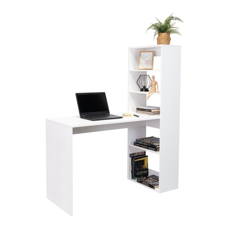 TUHOME - Escritorio Con Biblioteca Z-120  Blanco