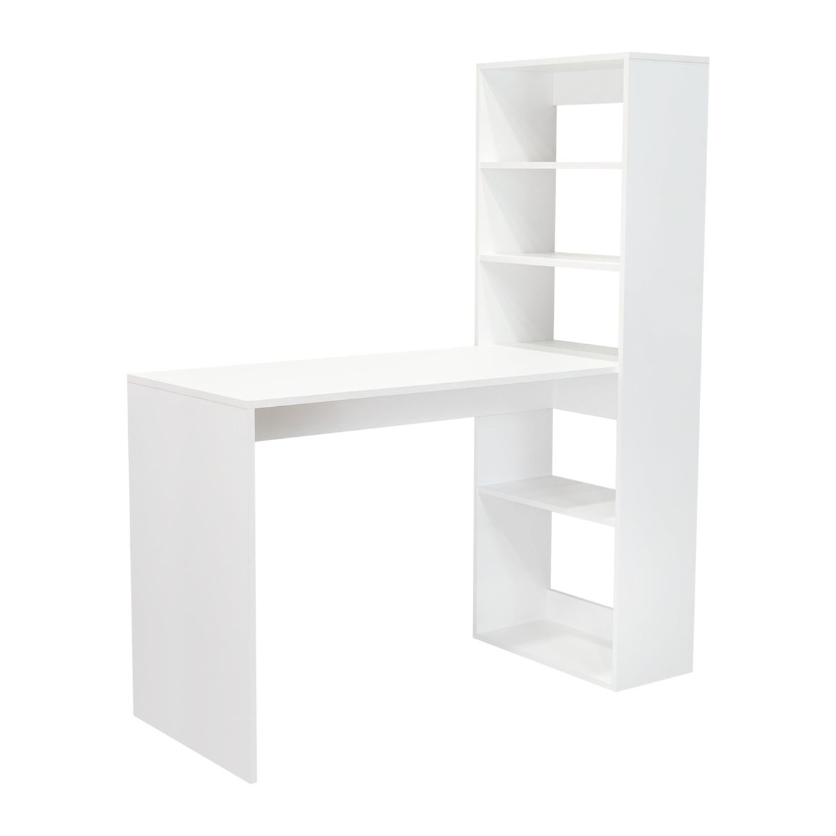 TUHOME - Escritorio - Café Claro y Blanco 144x120x53 cm