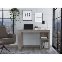 Escritorio - Café Oscuro y Gris 73.5x120x50 cm