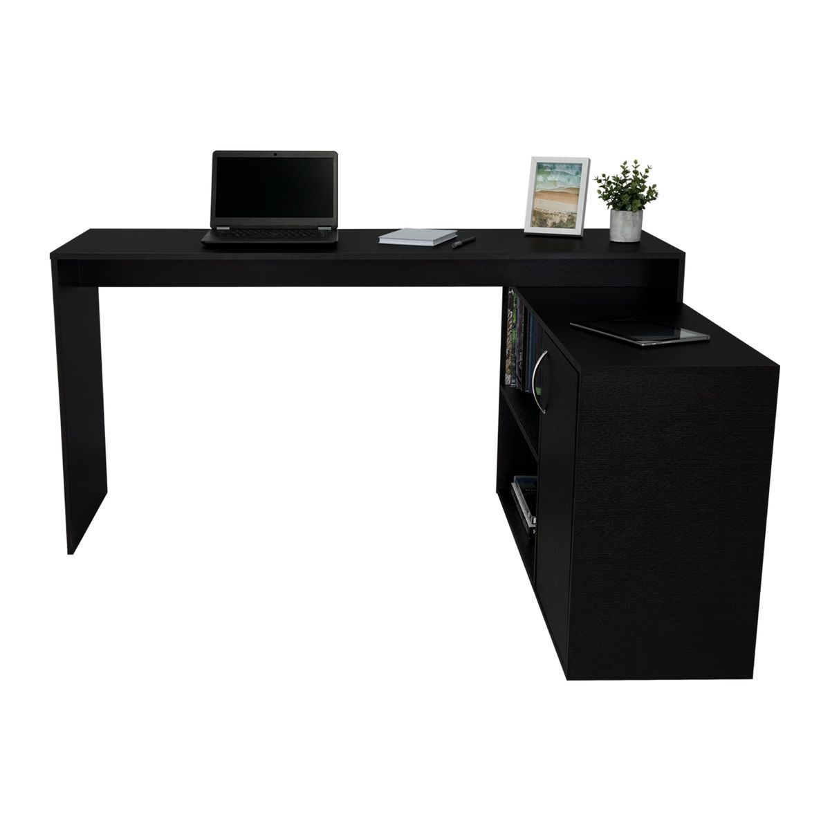 TUHOME - Escritorio En L 1 Puerta Axis Wengue