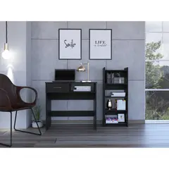 TUHOME - Set Escritorio + Biblioteca 4 Niveles Office W-80 Wengue