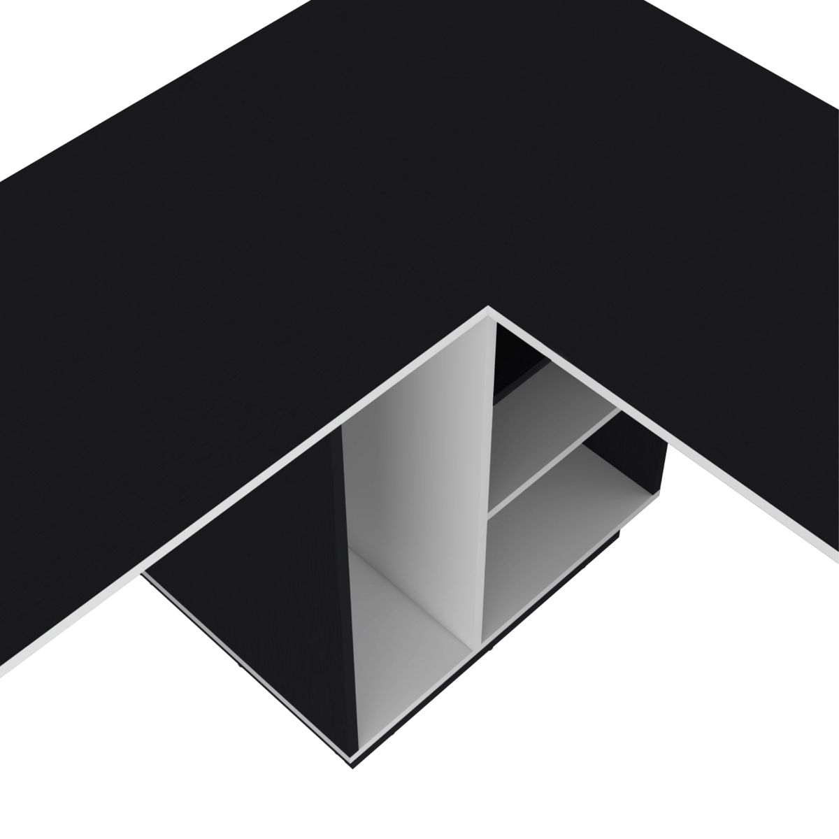 TUHOME - Escritorio en L - Blanco 76.5x116.5x151.6 cm