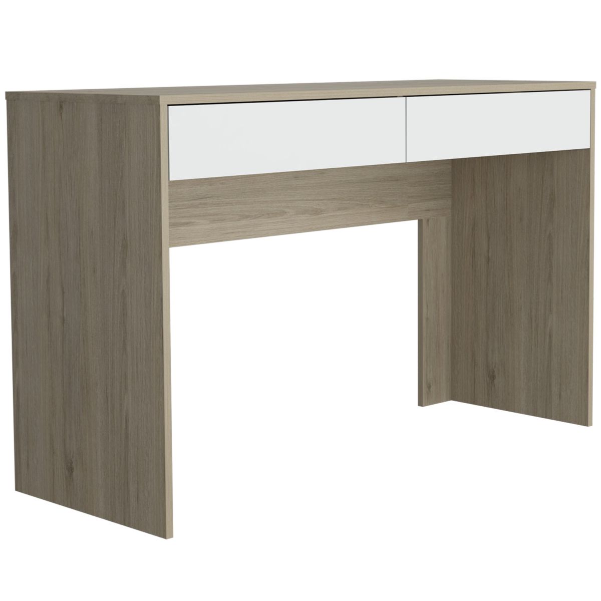 TUHOME - Escritorio Con 1 Cajon Acre Rovere Y Blanco 75X120X45 Cm
