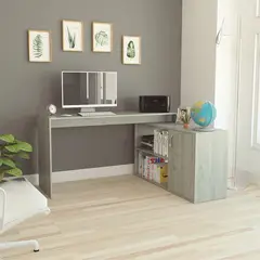 TUHOME - Escritorio En L 1 Puerta Office W-151 Ceniza