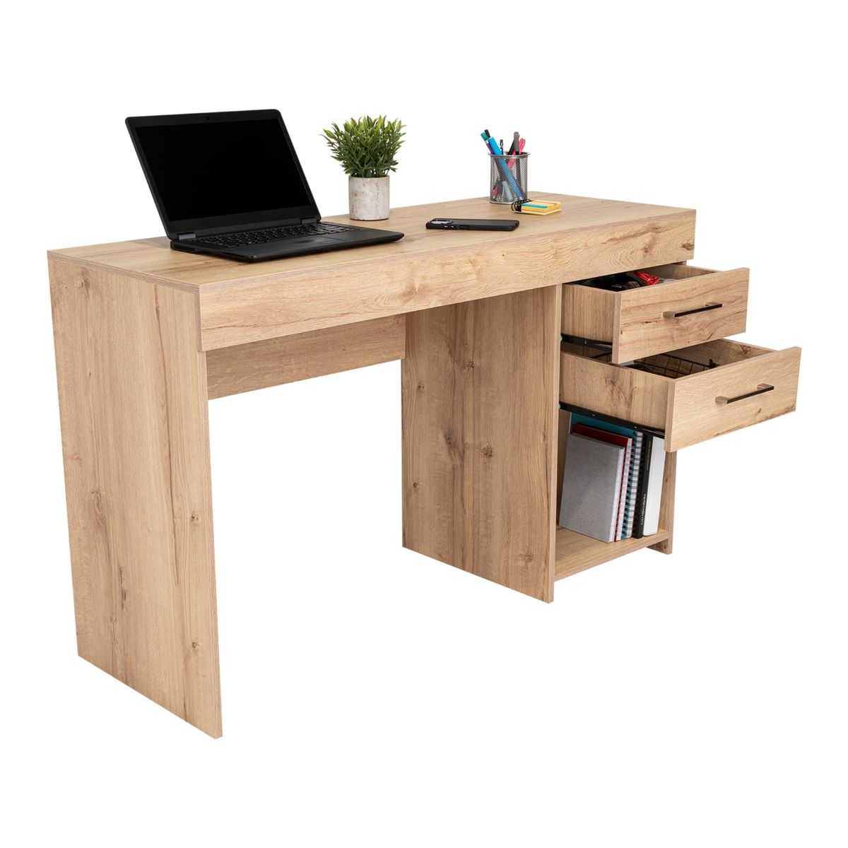 TUHOME - Escritorio Hazel 2 Cajones 120X75X45.4 Cm Duna