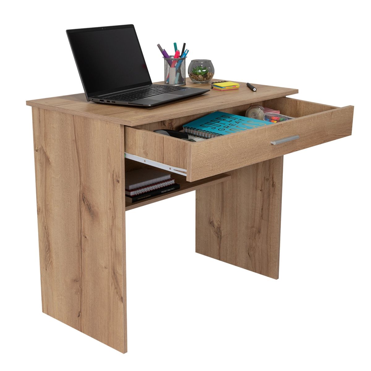 TUHOME - Escritorio Eros 1 Cajon 80X73.6X49.8 Cm Duna