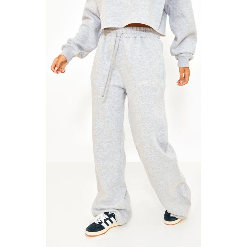 VELT - Pantalón Gris Tipo Buzo Mujer Corte Recto