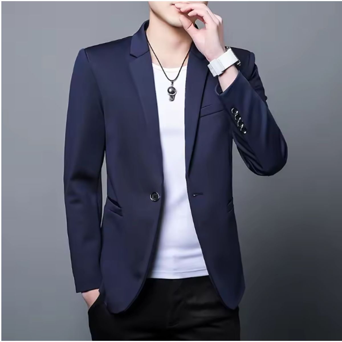 XPRESS RECHARGE - Blazer liso de alta calidad para hombre