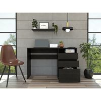 Escritorio Con 3 Cajones Dublin Wengue 75X1205X421 Cm