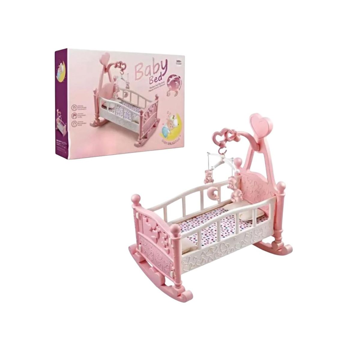 GENERICO - Cuna Para Muñeca Bebé Juguete Para Niñas Rosado