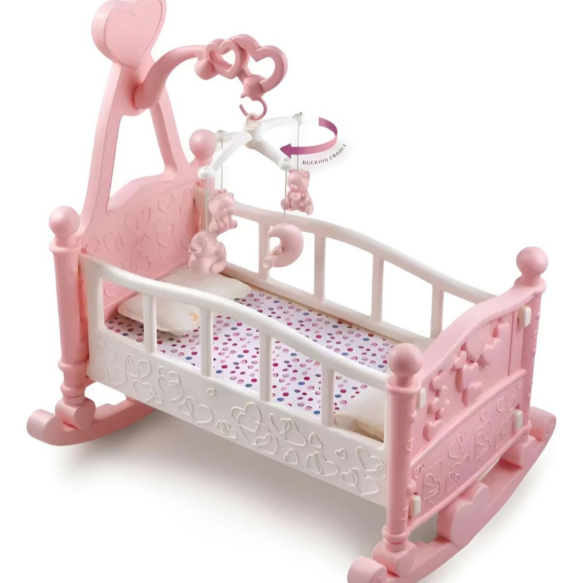 GENERICO - Cuna Para Muñeca Bebé Juguete Para Niñas Rosado