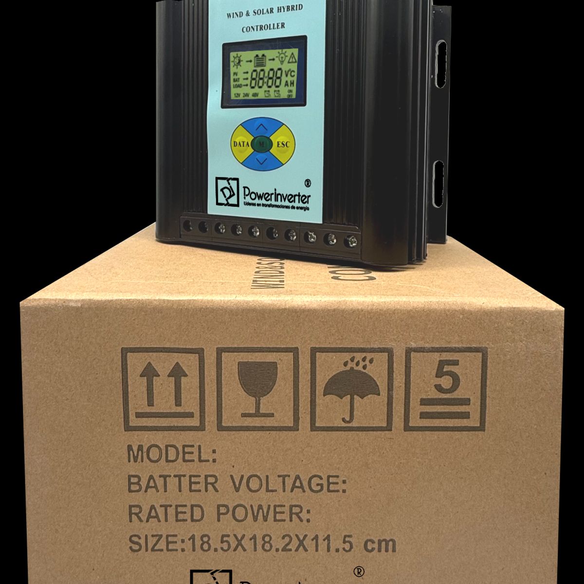 GENERICO - CONTROLADOR HIBRIDO - SOLAR - EÓLICO 24VDC 600W PWM