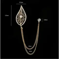 XPRESS RECHARGE - Broche Con Borla Unisex Cadena Para Camisa y Traje