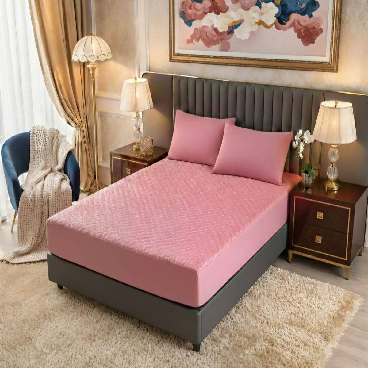 GENERICO - Cubrecolchón Impermeable King Ultra Resistente y Respirable