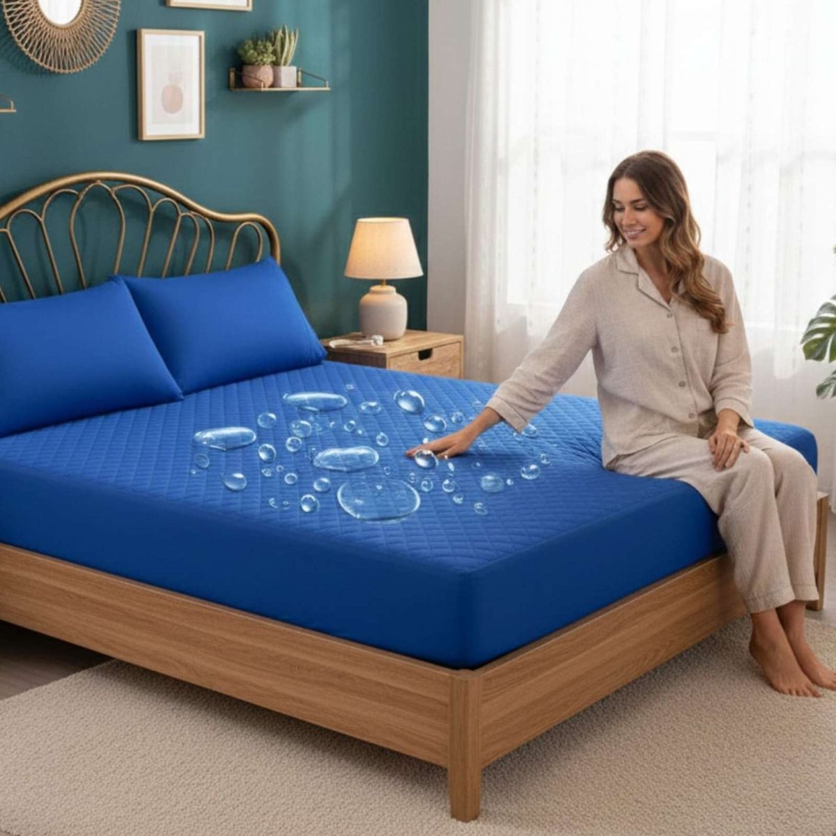 GENERICO - Cubrecolchón Impermeable King Ultra Resistente y Respirable