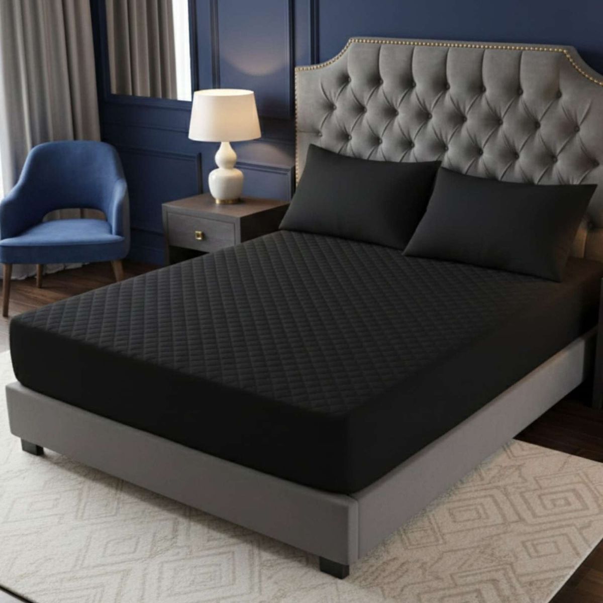 GENERICO - Cubrecolchón Impermeable Plaza y Media Ultra Resistente y Respirable