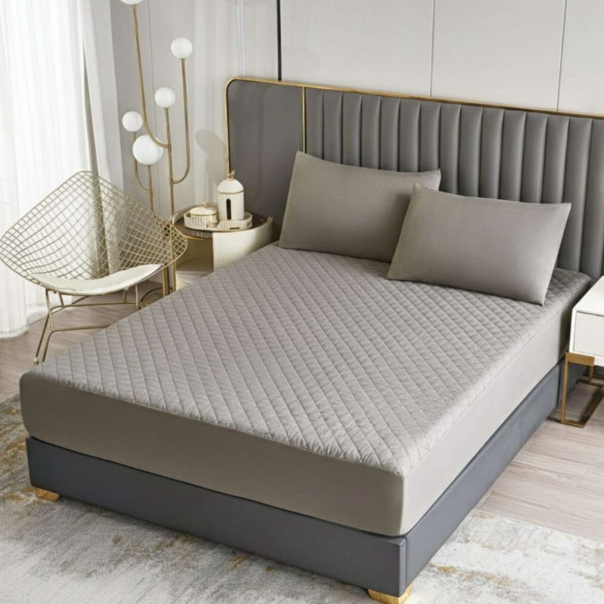 GENERICO - Cubrecolchón Impermeable Plaza y Media Ultra Resistente y Respirable