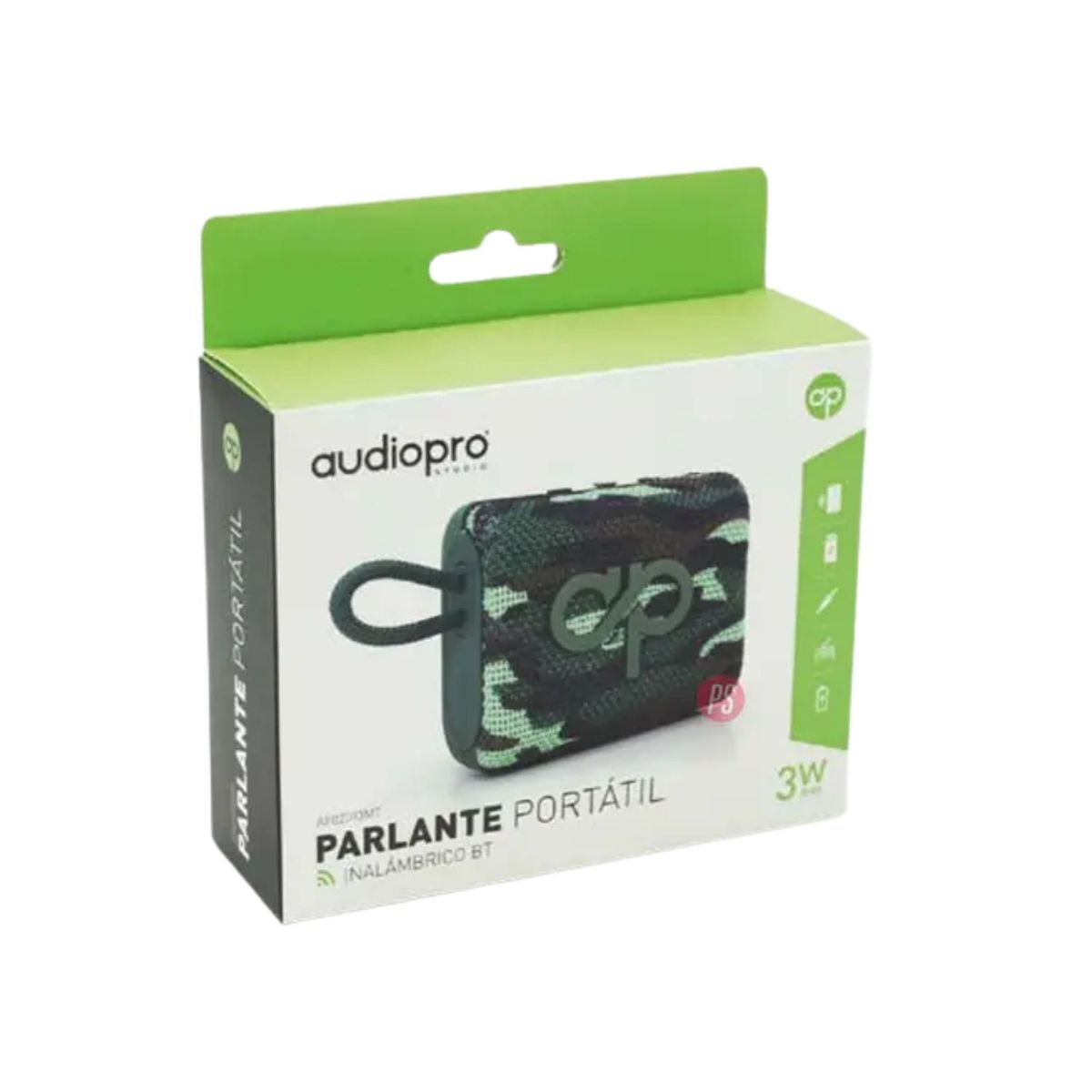 AUDIO PRO - Parlante Portátil Bluetooth Urbano 3w Ap Verde - PS