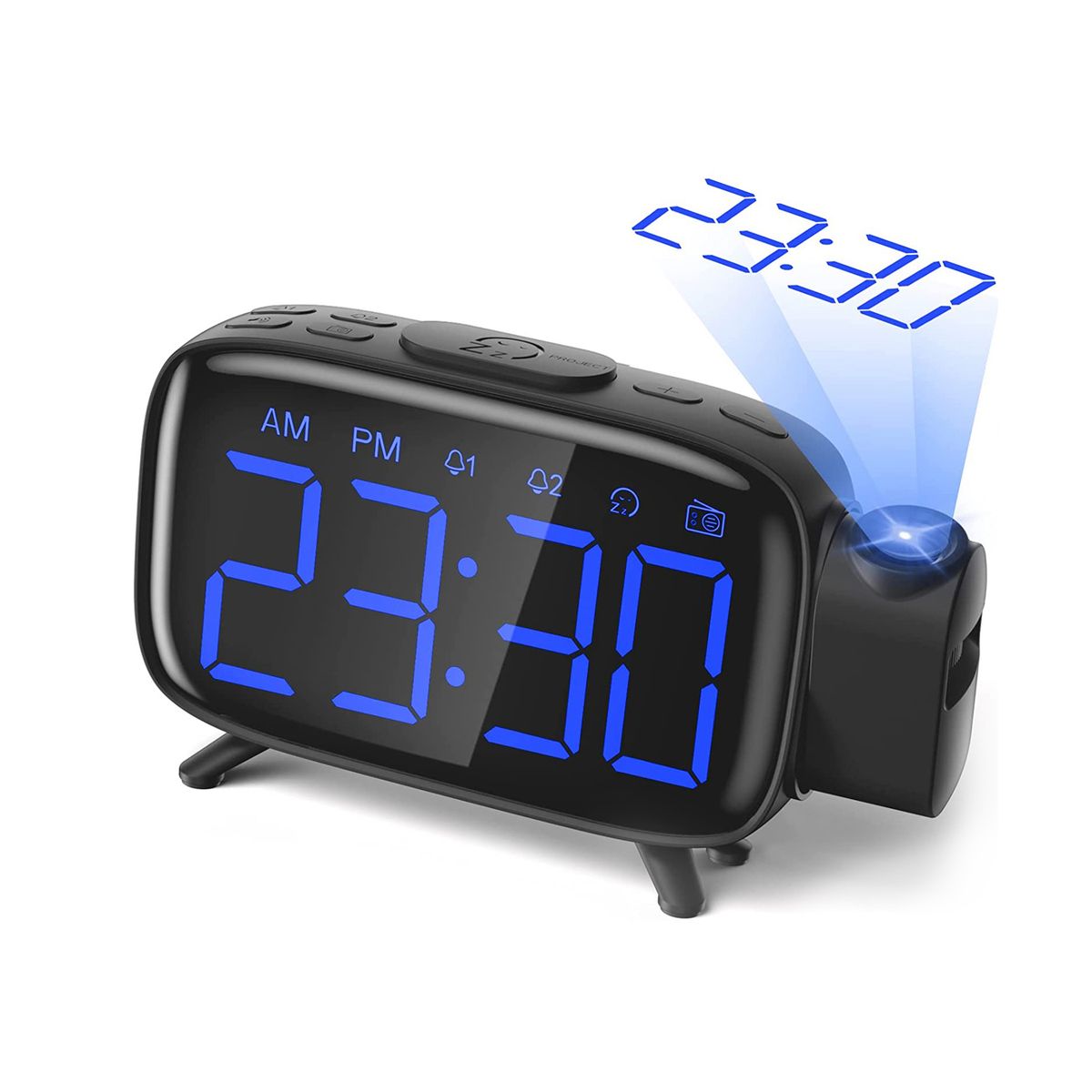 PUNTO STORE - Radio Reloj Despertador Con Proyección De Hora - Ps
